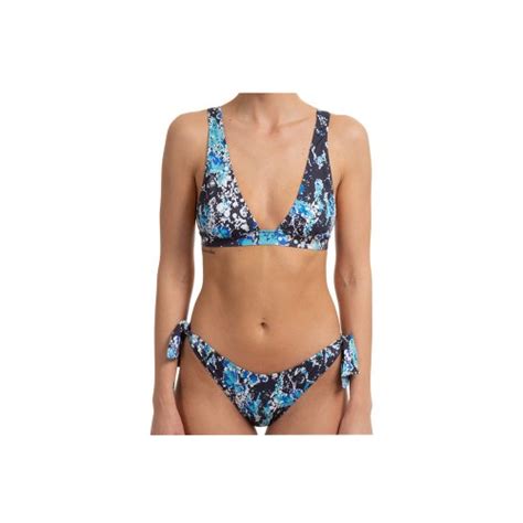 Bikini EA7 Emporio Armani Modelo 911072 1P406 Color Azul Estampado