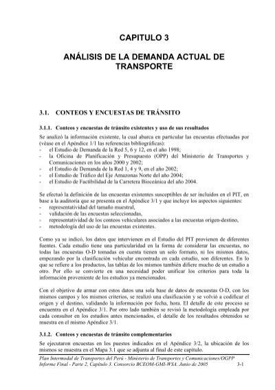 Capítulo 3 Análisis de la demanda actual de transporte