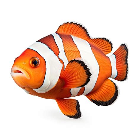 Premium AI Image Realistic Clown Fish On White Background