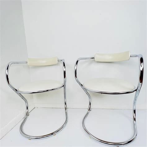 Pair Of Midcentury Chrome Cantilever Chairs For Sale At 1stDibs