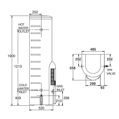 Rheem Stellar Litre Star Natural Gas Hot Water System No