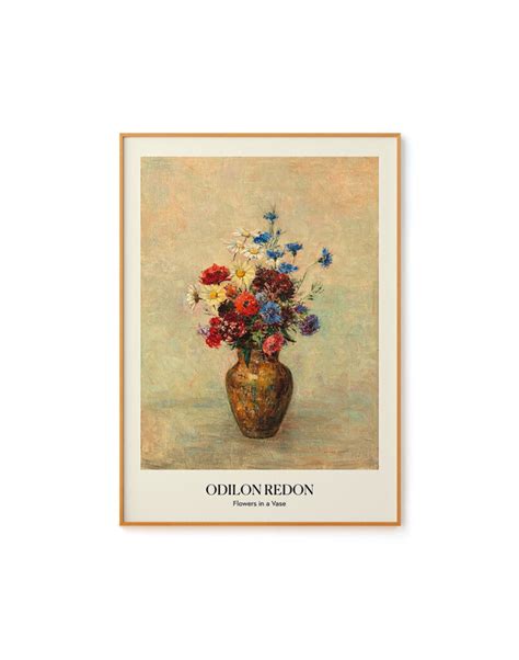 Quadro Decorativo Flowers In A Vase By Odilon Redon Boemi