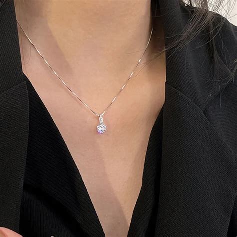 Круглое ожерелье с фианитом | AliExpress