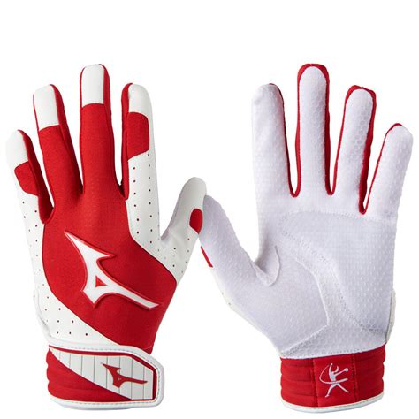 Mizuno Finch Women’s Softball / Fastpitch Padded Batting Gloves - Frank ...