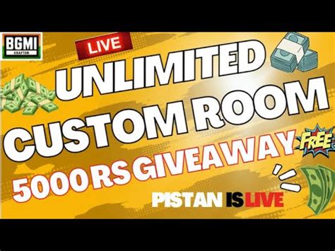 Rs Giveaway Bgmi Live Custom Room Bgmi Custom Room Live Bgmilive