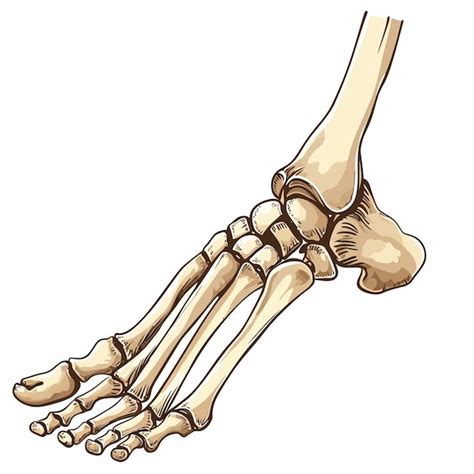 Premium Vector Skeleton Of The Foot Vector Illustration