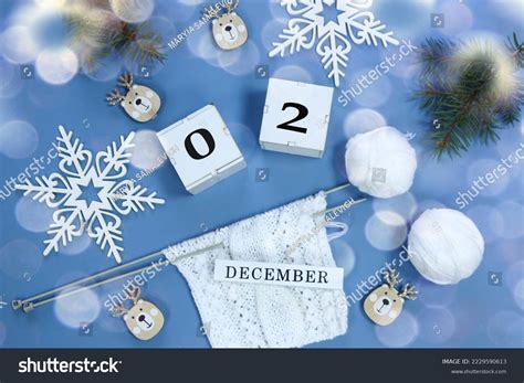 December 2 Calendar December Name English Stock Photo 2229590613