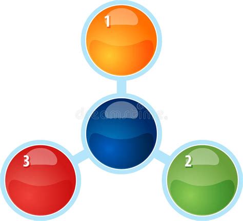 Three Process Cycle Blank Business Diagram Illustration Stock