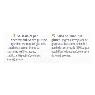 Salsa Topping Per Decorazioni Al Gusto Limone