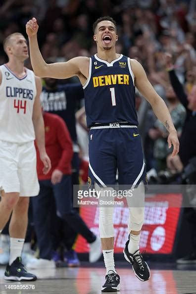 Michael Porter Jr 1 Of The Denver Nuggets Celebrates A Three Point