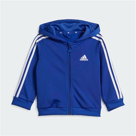 All Products Essentials Shiny Hooded Track Suit Blue Adidas Egypt