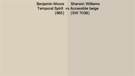 Benjamin Moore Temporal Spirit 965 Vs Sherwin Williams Accessible