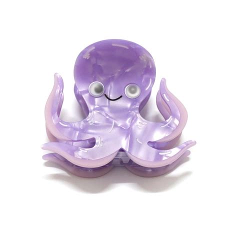 Acrylic Purple Octopus Hair Claw Clip