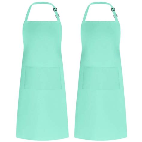 Buy Adjustable Bib Apron With 2 Pockets Cooking Kitchen Aprons For