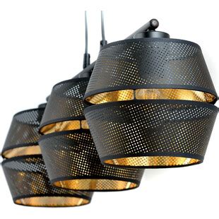 Lampa wisząca ażurowa Malia III 75cm czarny złoty Emibig