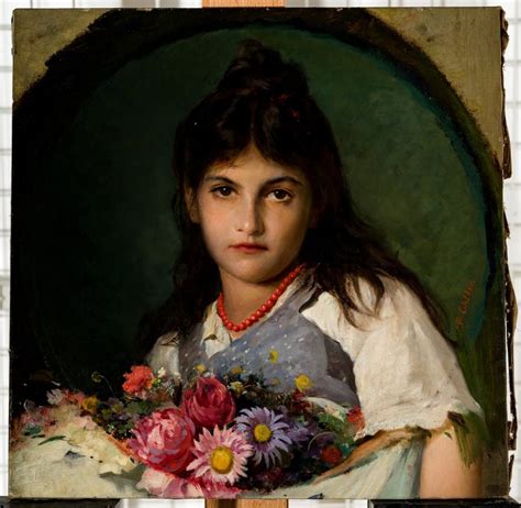 Girl With Flowers Museum Of Fine Arts Budapest