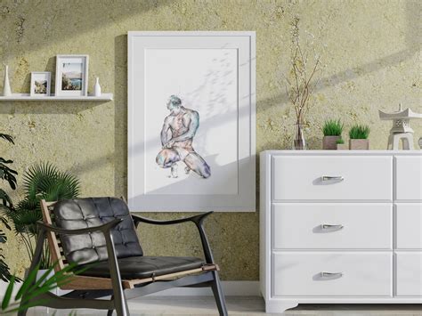 Gay Art Figurative Drawing Digital Printable Lgbtq Print Wall Art