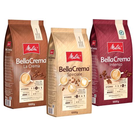 Melitta Bellacrema Probierpaket La Crema Speciale Intenso Ganze Kaffee