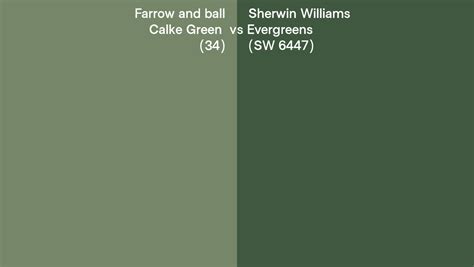 Farrow And Ball Calke Green 34 Vs Sherwin Williams Evergreens SW