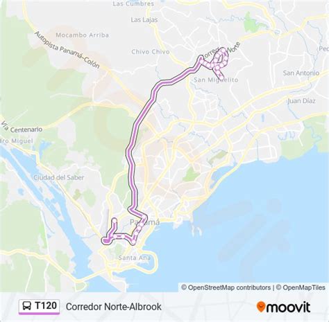 Ruta T Horarios Paradas Y Mapas Corredor Norte Albrook Actualizado