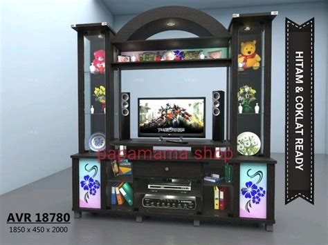 Jual Lemari Hias Mewah Medan Buffet Tv Pintu Kaca Dan Berlampu Tipr