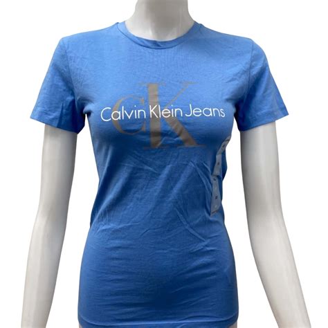 Calvin Klein Womens Size Xs Short Sleeve Blue S