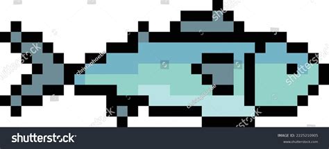 Minecraft Raw Fish Pixel Art