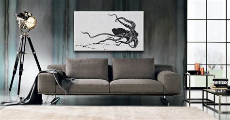 Octopus Wall Art Abstract Painting Large Art Octopus | Etsy