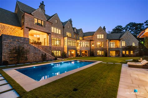 W Garmon Rd Atlanta Ga Usa Backyard Pool At Night Luxury