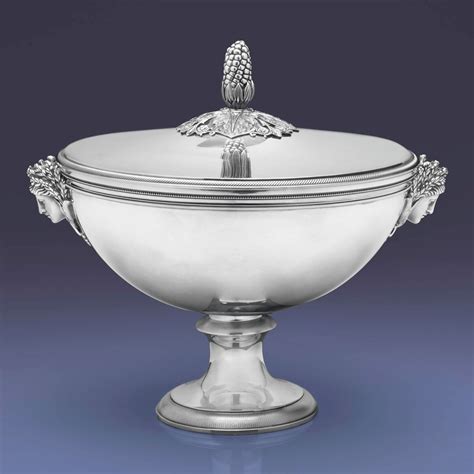 A FRENCH SILVER SOUP TUREEN , MARK OF PUIFORCAT, PARIS, 20TH CENTURY ...