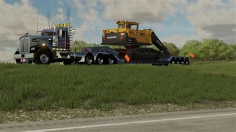 FS22 Globe 50 ton lowboy v 1 0 0 0 Other trailers Mod für Farming