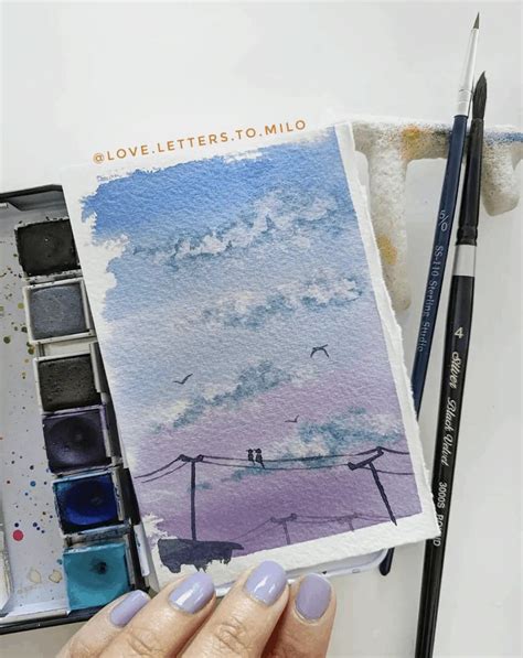 How To Paint Watercolor Sky For Beginner | Artist Hue