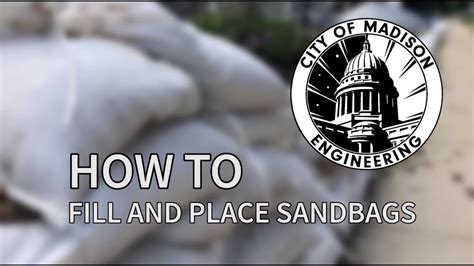 How To Properly Fill Place Sandbags Youtube