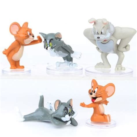 CRAZE 5pcs Set Tom Cat Toy Jerry Mouse PVC Figure Model Toys