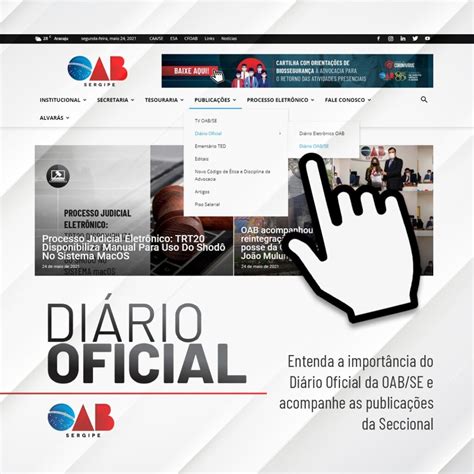 Entenda A Import Ncia Do Di Rio Oficial Da Oab Se E Acompanhe As