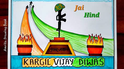 Kargil Vijay Diwas Drawing Easy Kargil Vijay Diwas Poster Drawing