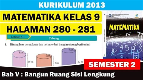 Kunci Jawaban Matematika Kelas 9 Halaman 280 281 282 283 Berapa Luas