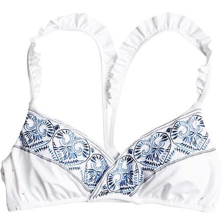 Roxy Sandy Tile Frill Triangle Bikini Top Women S Clothing