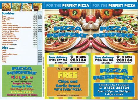 Menu At Pizza Perfekt Pizzeria Darlington