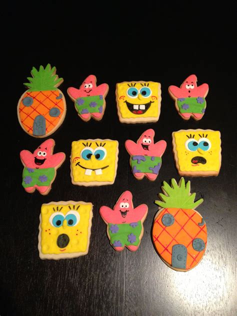 Spongebob Cookies Cookie Decorating Sugar Cookie Designs Fondant