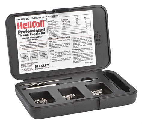 HELI COIL 304 Stainless Steel Thread Repair Kit 8 32 Size 12 Ea 0