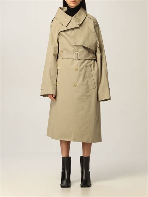 Balenciaga Asymmetric Trench Coat In Gabardine