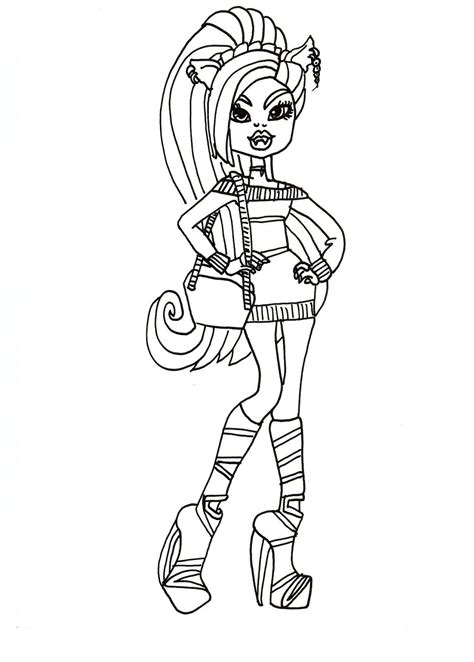 Monster High Clawdeen Coloring Pages At Free Printable Colorings Pages To