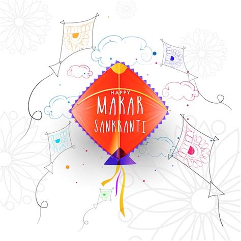 Premium Vector Happy Makar Sankranti Greeting Card Design