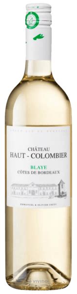 2020 Château Haut Colombier Blaye Côtes de Bordeaux Blanc Vivino US