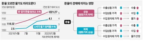 두 얼굴의 환율오르면 수출 늘지만 인플레 우려도 커져 생글생글