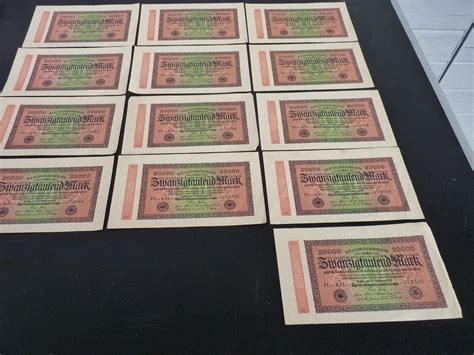 Deutsche Reichsbanknoten St Ck X Mark Unzirkuliert Kaufen