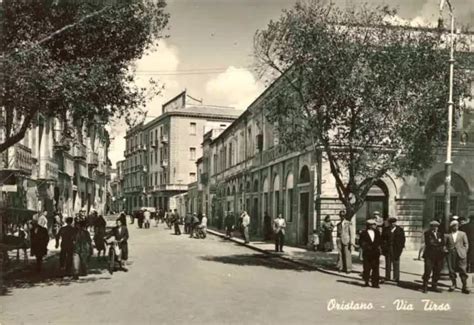 Cartolina Sardegna Oristano Via Tirso Viaggiata Anno Bellissima