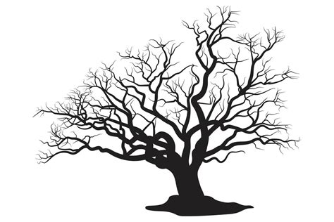 Image De Silhouette D Arbre Mort Effrayant Art Vectoriel Chez