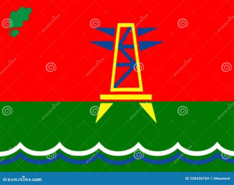 Glossy Glass Flag Of The Dubasari Or Dubossary Stock Illustration